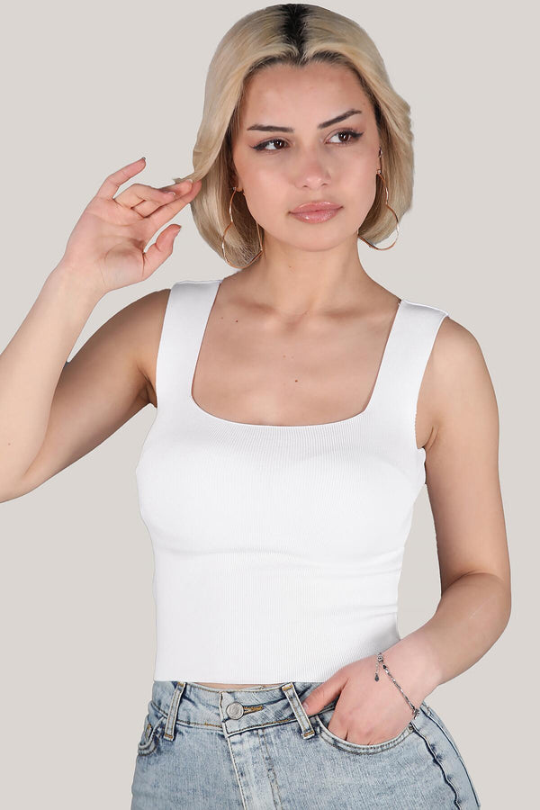 Cropped Blouse — Off - White
