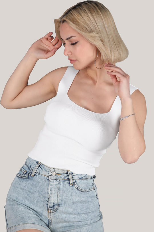 Cropped Blouse — Off - White