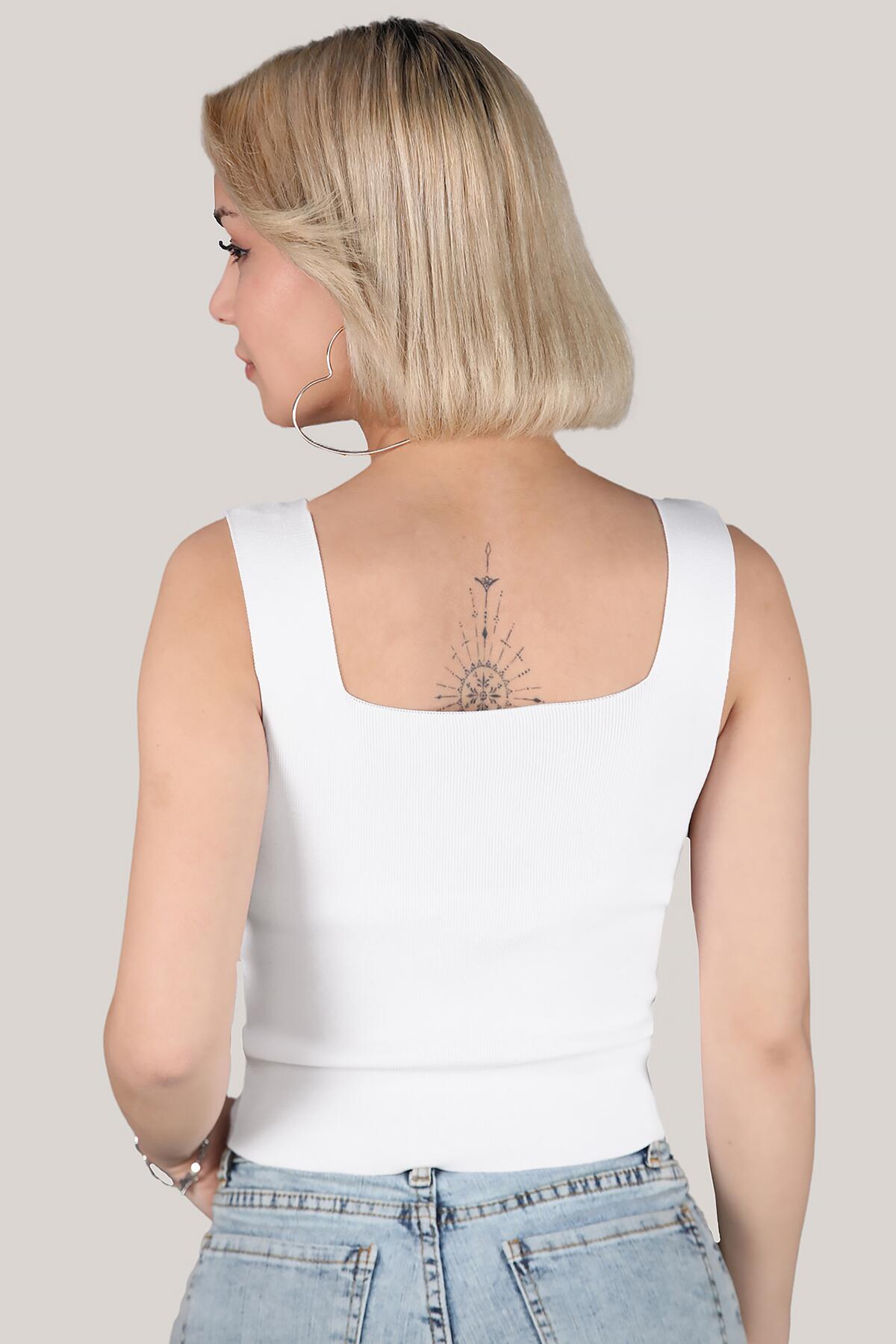 Cropped Blouse — Off - White