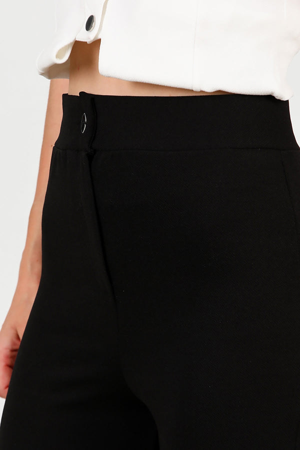 Palazzo‑Broek Van Crêpe – Zwart