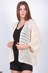 Gilet Ajouré Crème