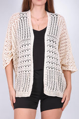 Gilet Ajouré Crème