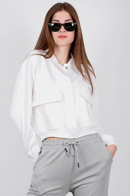 Kadın Büyük Cepli Bomber Ceket