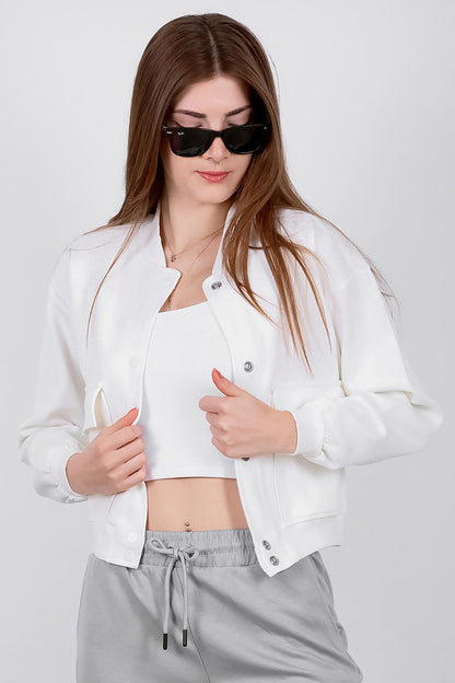 Kadın Büyük Cepli Bomber Ceket