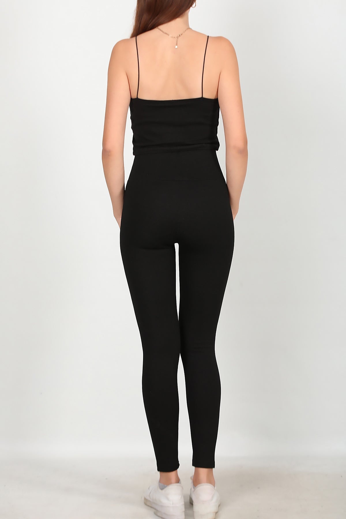 High - Waist Glanzlegging – Zwart
