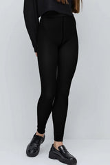 Legging Thermique Doublé Polaire — Noir