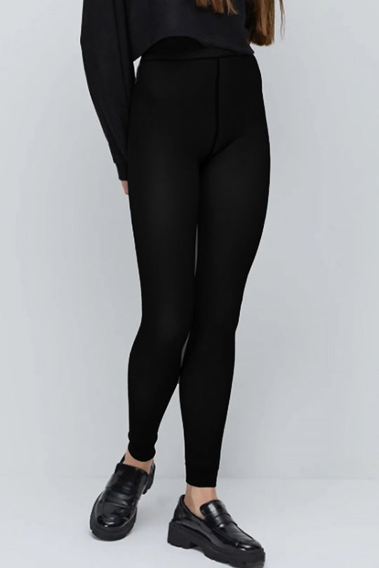 Fleece - Gevoerde Thermolegging — Zwart