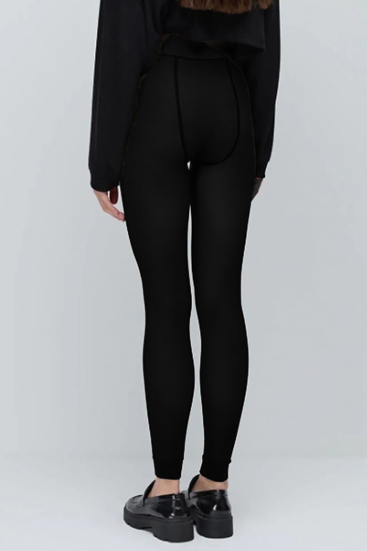Fleece - Gevoerde Thermolegging — Zwart