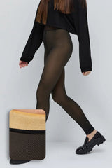 Legging Thermique Doublé Polaire — Marron