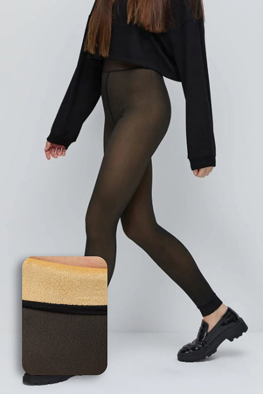 Thermo Legging Met Fleecevoering — Bruin