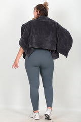 Legging Côtelé Grande Taille – Anthracite