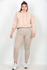 Legging Côtelé Grande Taille – Sable
