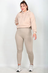 Legging Côtelé Grande Taille – Sable