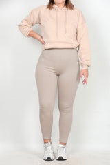 Legging Côtelé Grande Taille – Sable