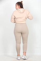 Legging Côtelé Grande Taille – Sable