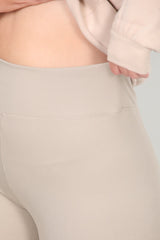 Legging Côtelé Grande Taille – Sable
