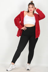 Legging Côtelé Grande Taille — Noir