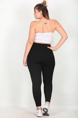 Legging Côtelé Grande Taille — Noir
