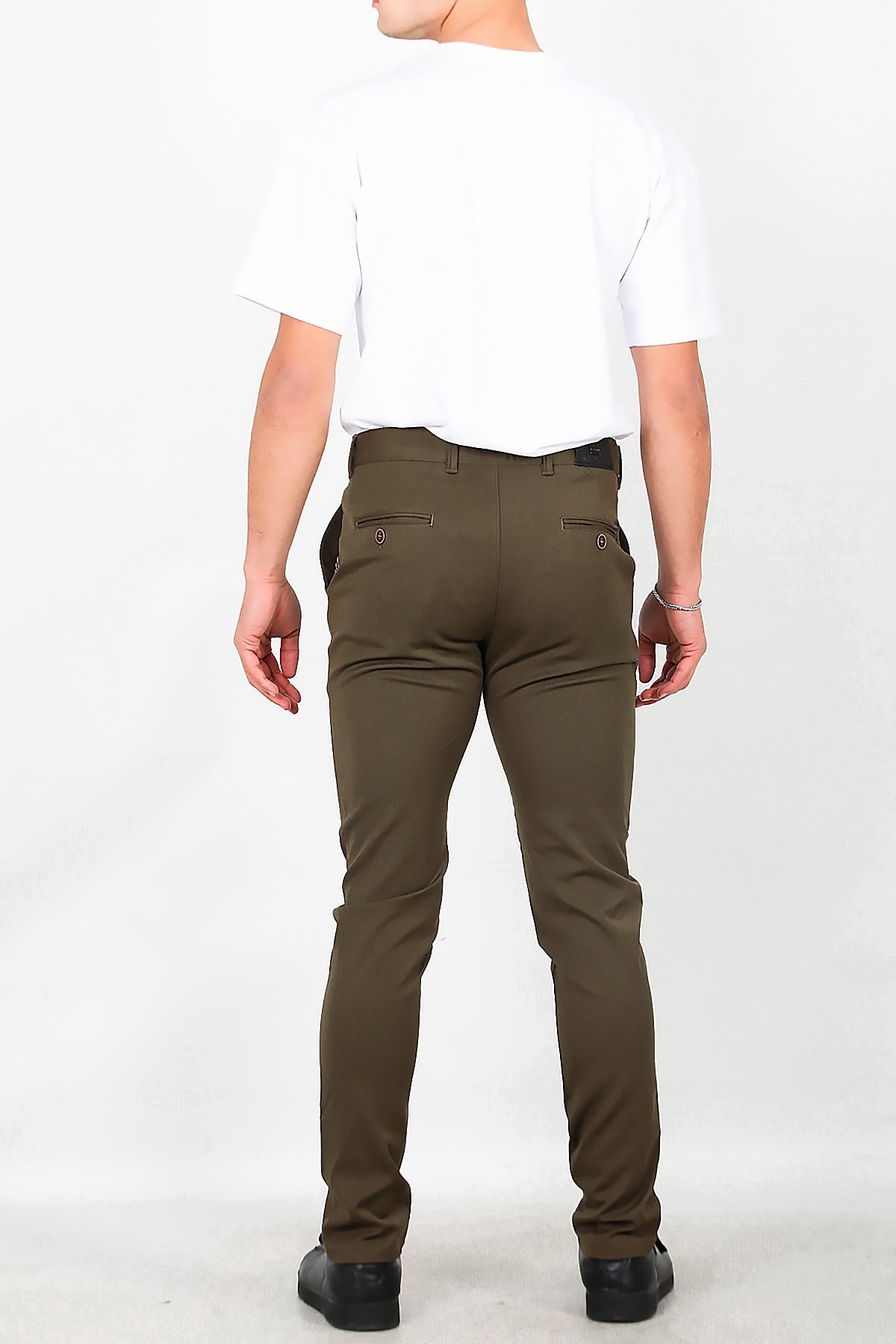 Heren Broek Van Katoenmix — Bruin