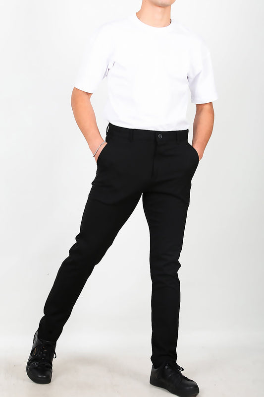 Herren - Baumwollhose — Schwarz