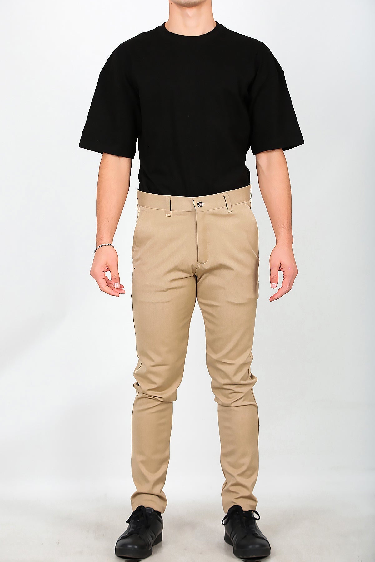 Herren - Baumwollhose — Beige