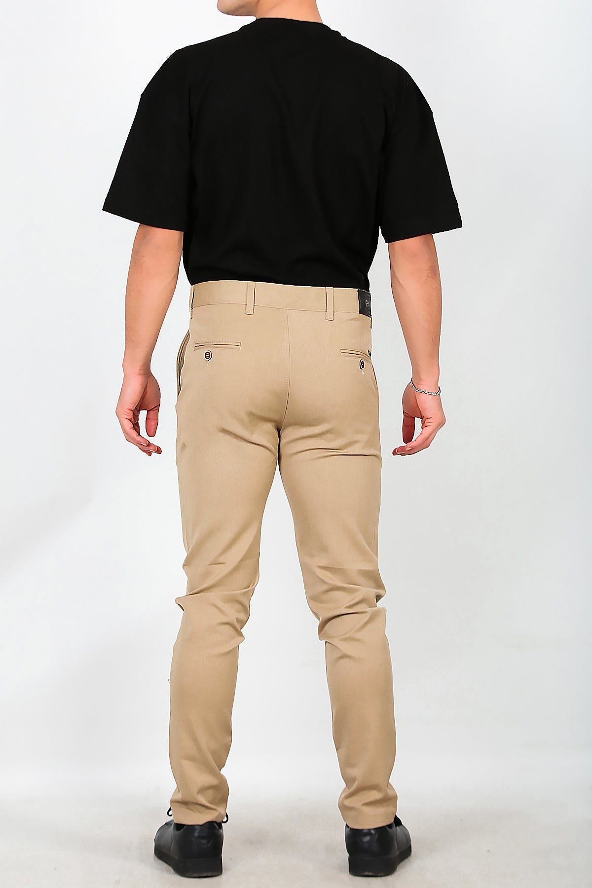 Herren - Baumwollhose — Beige