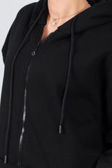 Sweat Zippé À Capuche Oversize — Noir
