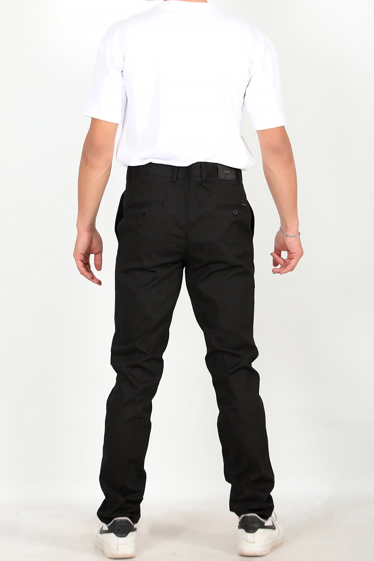 Herren Stoffhose – Schwarz