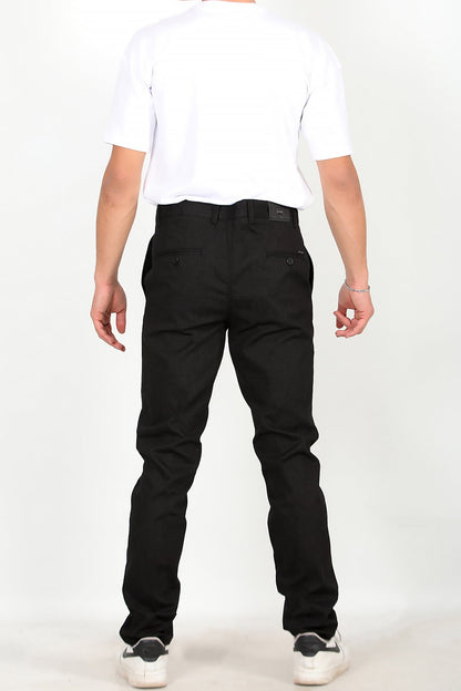 Herren Stoffhose – Schwarz