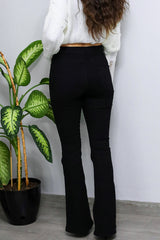 Zwarte Flared Broek