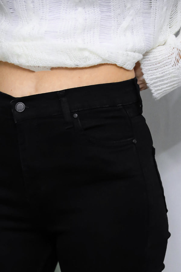 Zwarte Flared Broek