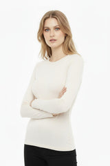 Blouse Col Rond — Écru