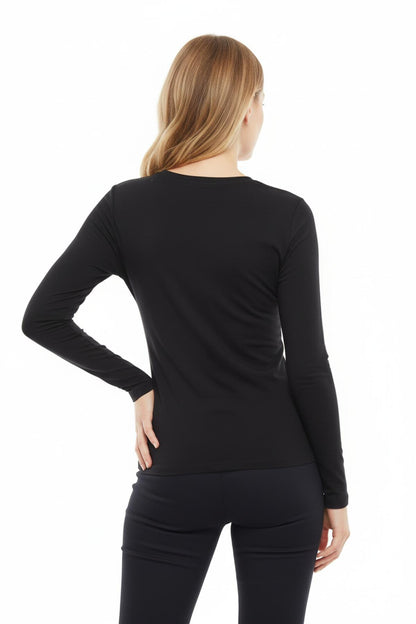 Bluse Mit Rundhalsausschnitt – Schwarz