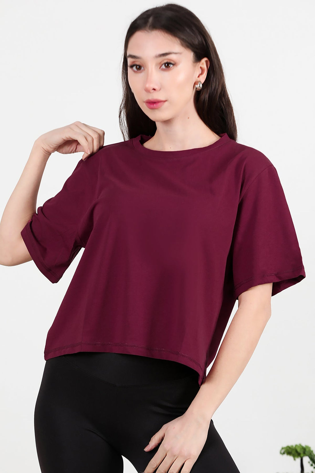 T - Shirt Col Rond — Bordeaux