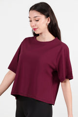 T - Shirt Col Rond — Bordeaux