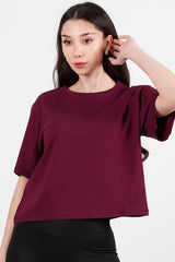 T - Shirt Col Rond — Bordeaux