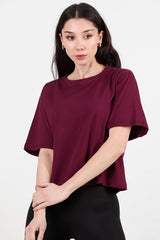 T - Shirt Col Rond — Bordeaux