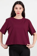 T - Shirt Col Rond — Bordeaux