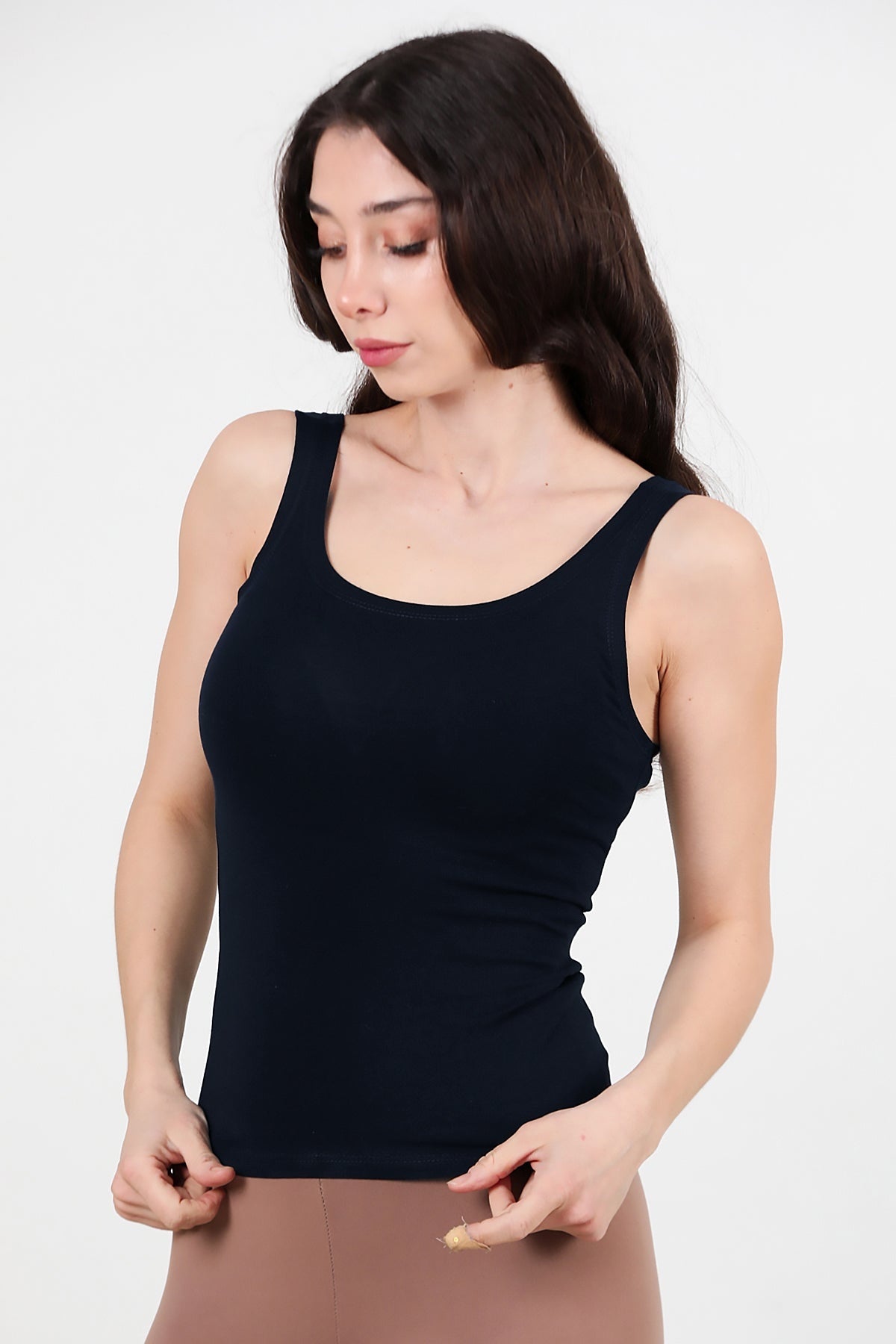 Body Met Brede Bandjes — Marineblauw
