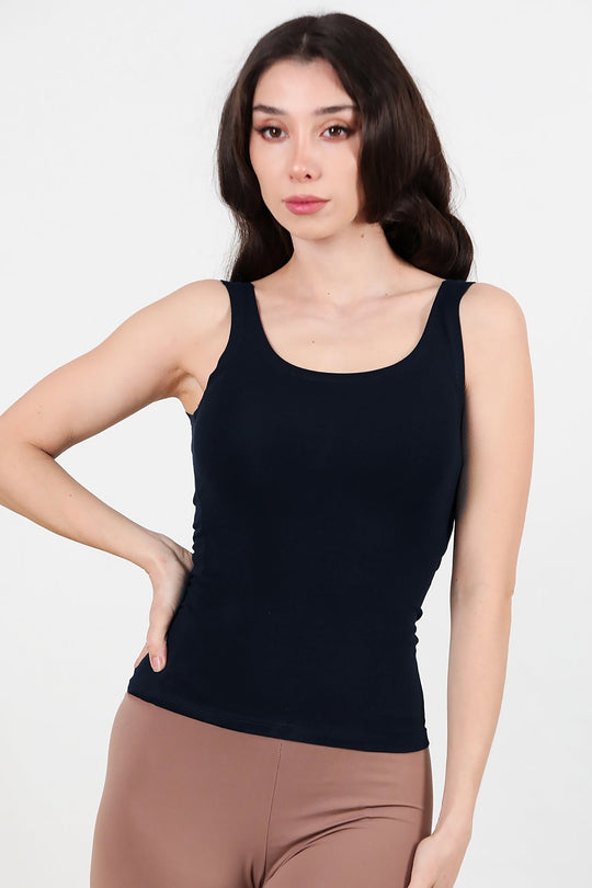 Body Met Brede Bandjes — Marineblauw