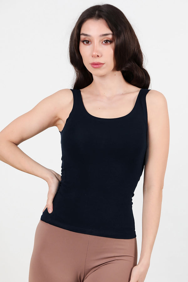 Body Met Brede Bandjes — Marineblauw