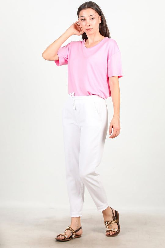 Broek Met Franjes, Wit