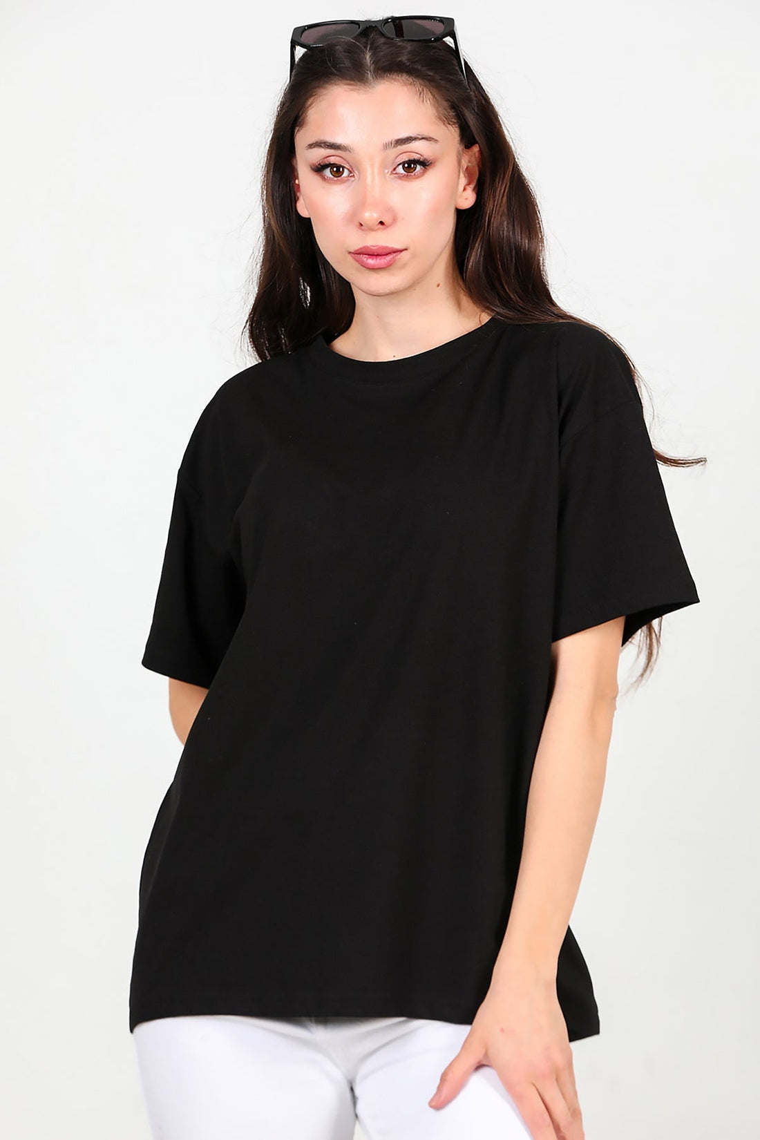 T - Shirt Oversize Femme — Noir