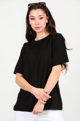 T - Shirt Oversize Femme — Noir