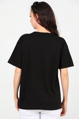 T - Shirt Oversize Femme — Noir