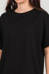 T - Shirt Oversize Femme — Noir