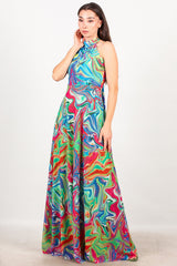 Robe Longue À Nouer, Orange