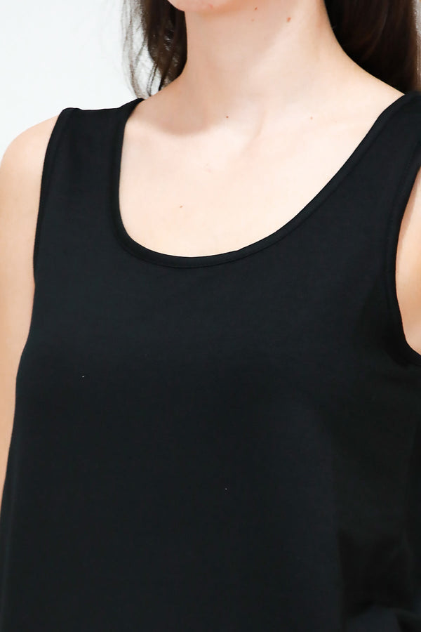 T - Shirt Met Brede Bandjes – Zwart