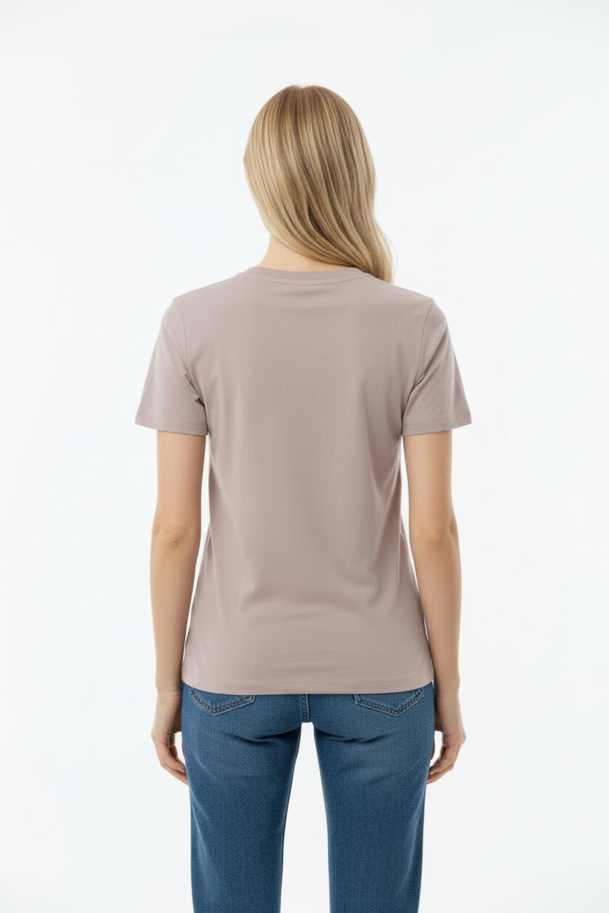 T - Shirt Met Ronde Hals – Taupe