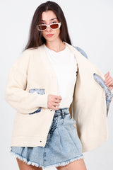 Cardigan Avec Gilet En Denim